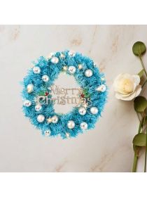 Maritown 24 Inch Blue Christmas Wreaths For Front Door Artificial Christmas Wreath Decorated With Christmas Ball Ornaments Xmas Ornament Wreath F