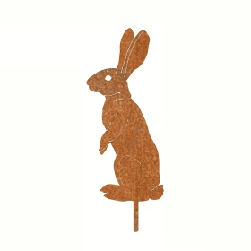 Metal Bunny Yard Stake-Easter Country Garden Decor For Lawn, Patio, Flower Bed (Option: Look at the picture)