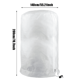 1PC Plant Covers Freeze ProtectionLarge Frost Cloths Blankets With Zipper Drawstring (Option: 140x200cm)